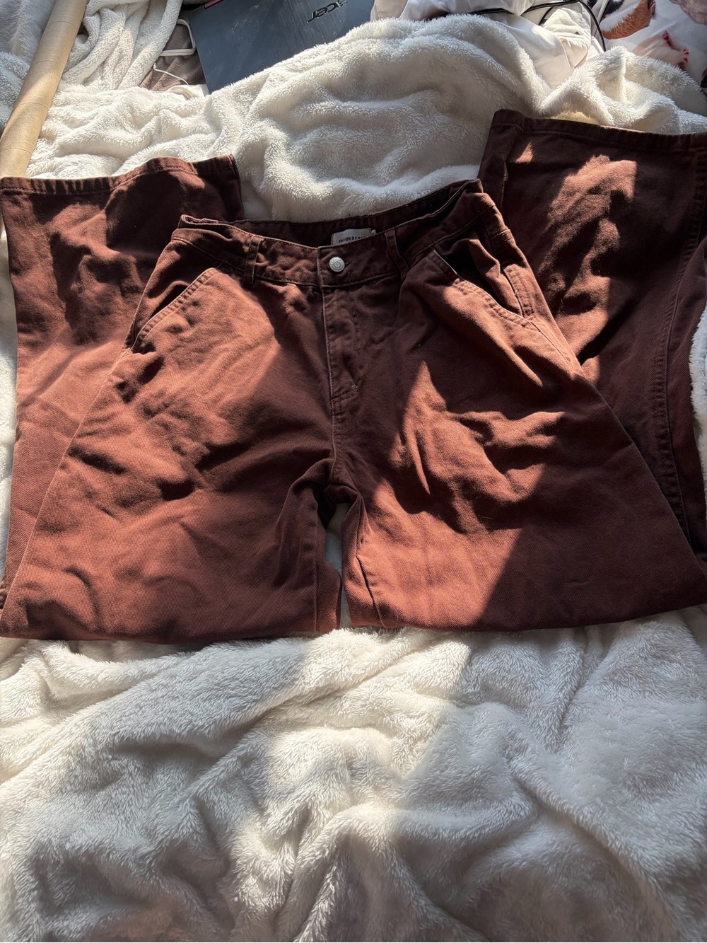 Urban Outfitters Wide Leg Pants in Brown